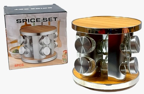 Miniatura 1 de Condimentero Giratorio X 8 Acero Inoxid